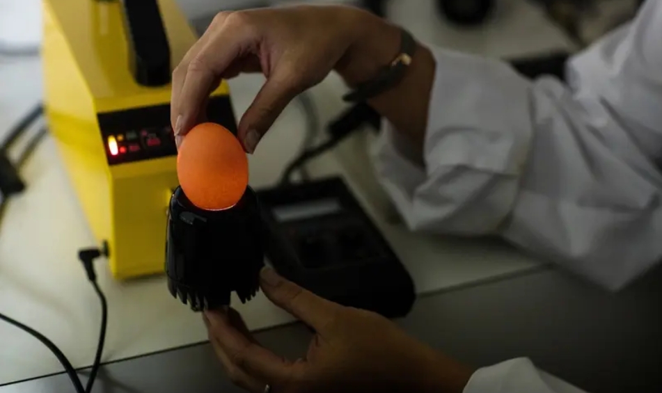 夹持式电极工作原理示意图